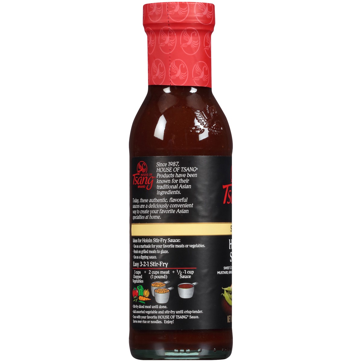 slide 7 of 7, House of Tsang Hoisin Stir-Fry Sauce 12.4 oz. Bottle, 12.7 oz