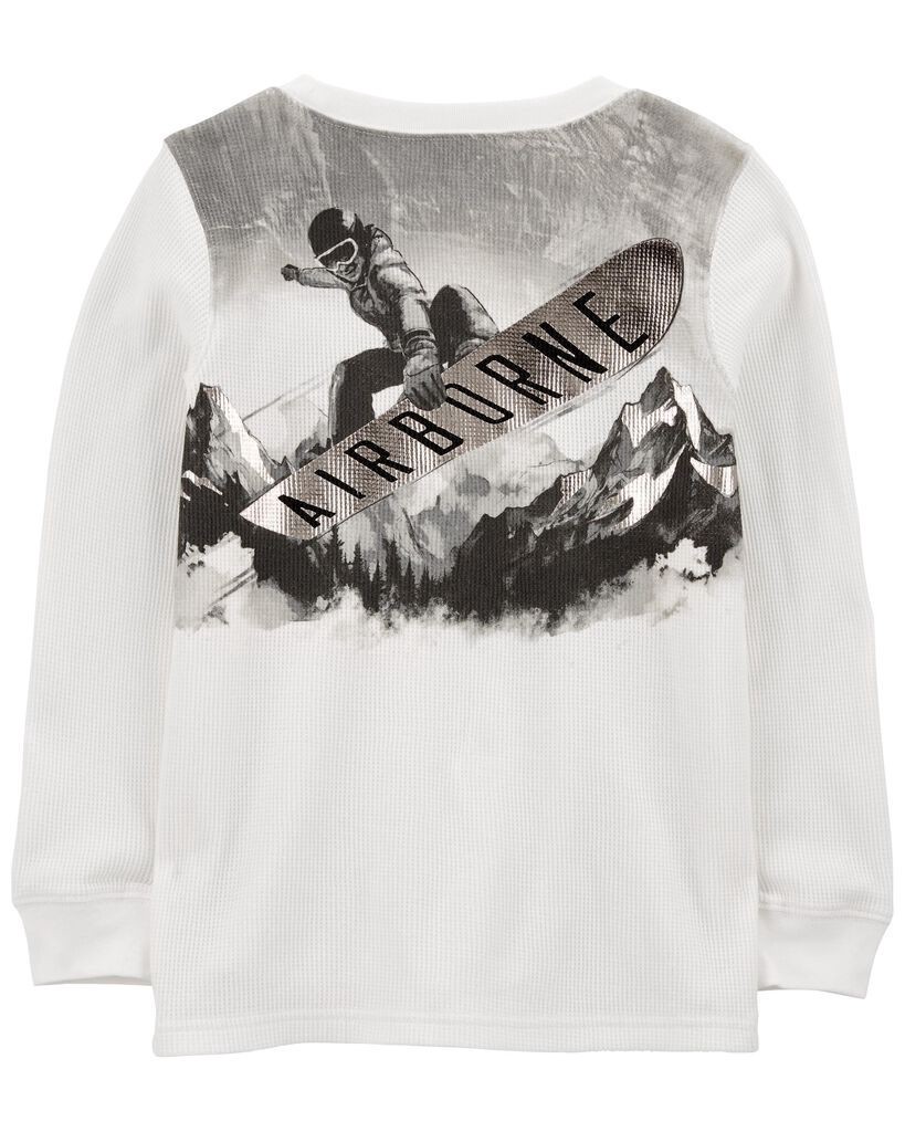 slide 2 of 4, Carter's Kid Snowboard Thermal Graphic Tee Cream 6, 1 ct