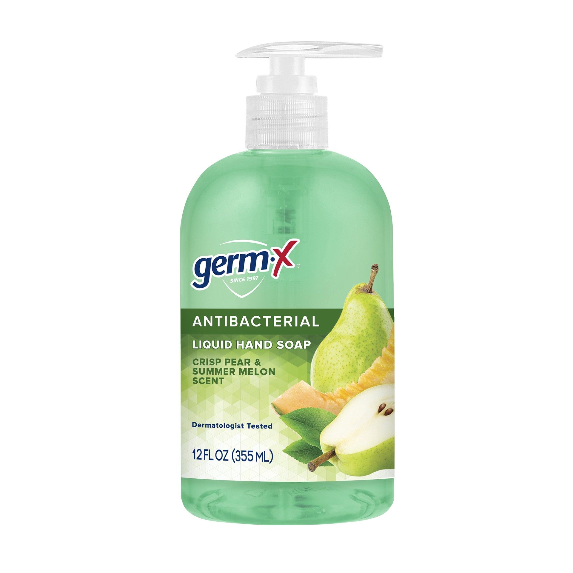 slide 1 of 1, Germ-X Antibacterial Pear & Summer Melon Hand Soap, 12 oz