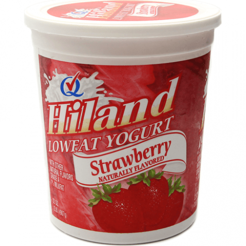 slide 1 of 1, Hiland Dairy Strawberry Yogurt, 32 oz