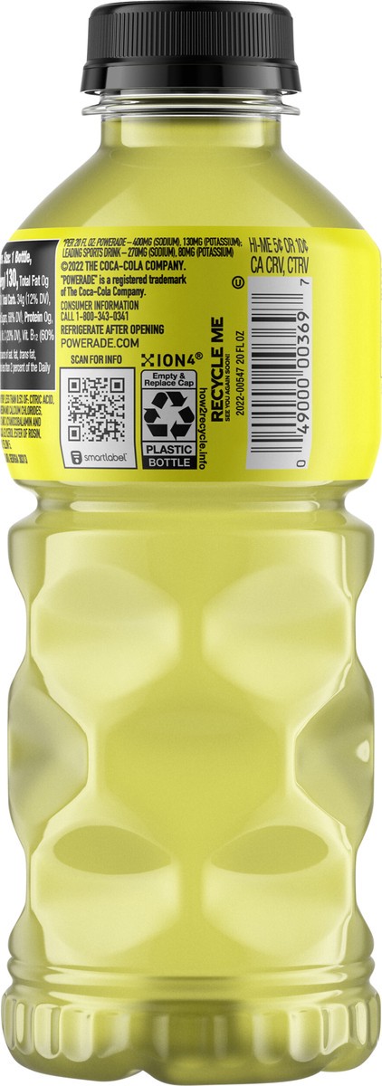 slide 3 of 7, POWERADE Lemon Lime Bottle, 20 fl oz, 20 fl oz