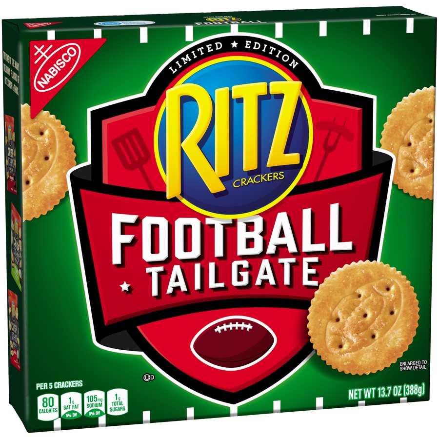 slide 2 of 8, Ritz Football Crackers, 13.7 oz