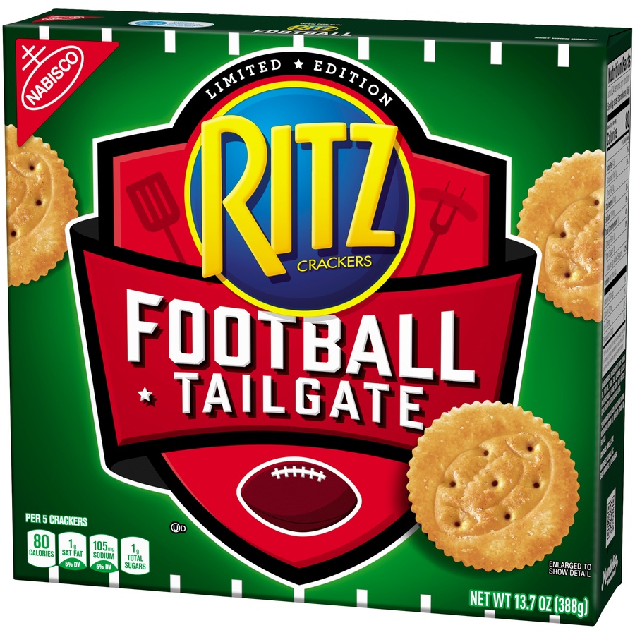 slide 3 of 8, Ritz Football Crackers, 13.7 oz