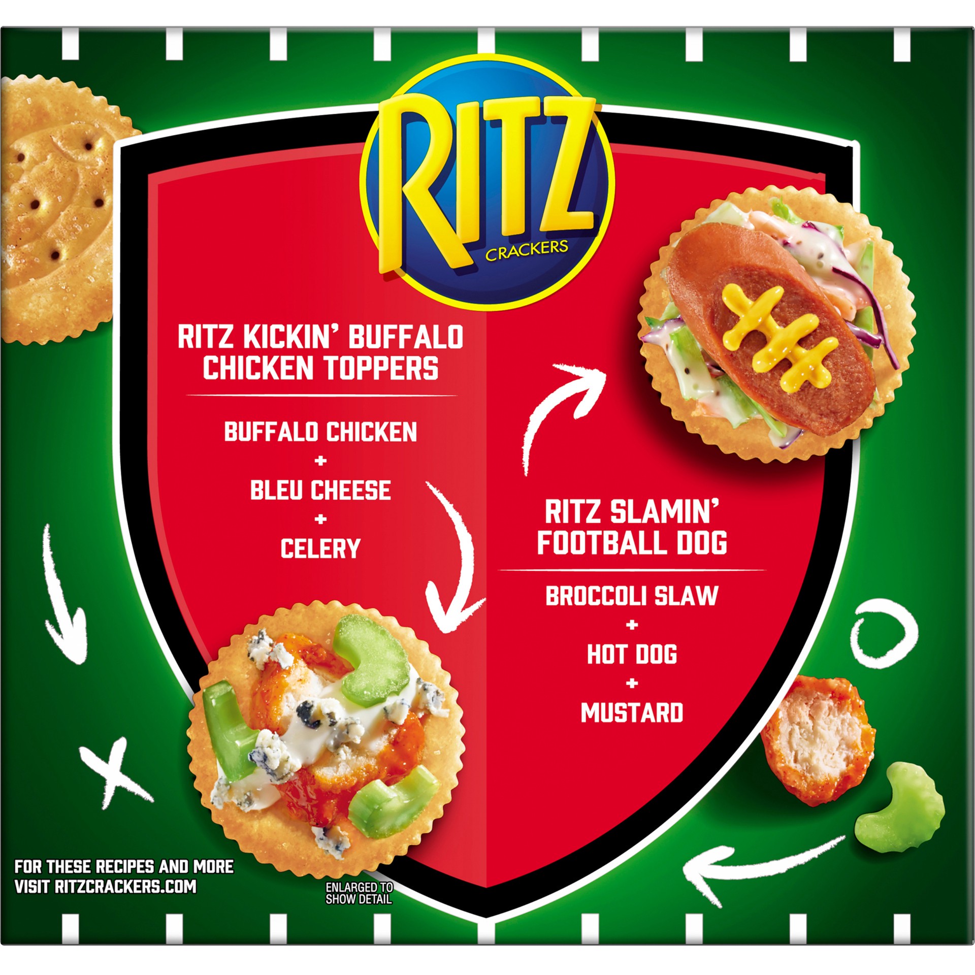 slide 3 of 5, RITZ Crackers, Original Flavor, Football Tailgate Edition, 1 Box (13.7 oz.), 1.01 lb