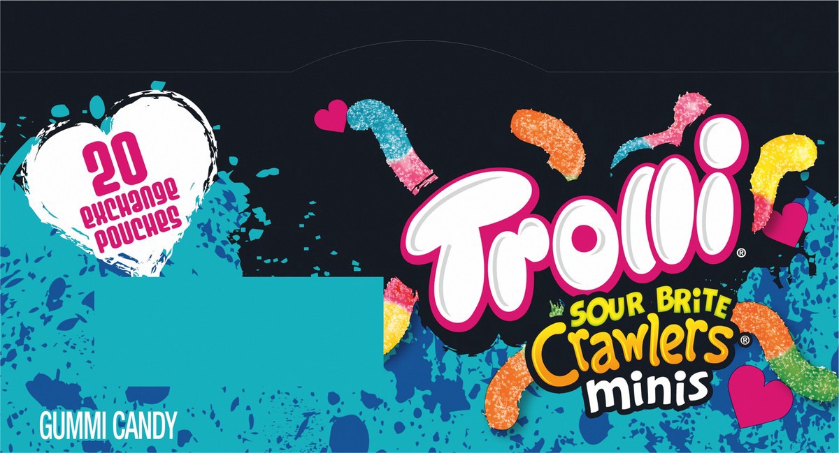 slide 3 of 9, Trolli Mini Sour Brite Crawlers Exchange Pouches - 10 oz, 10 oz