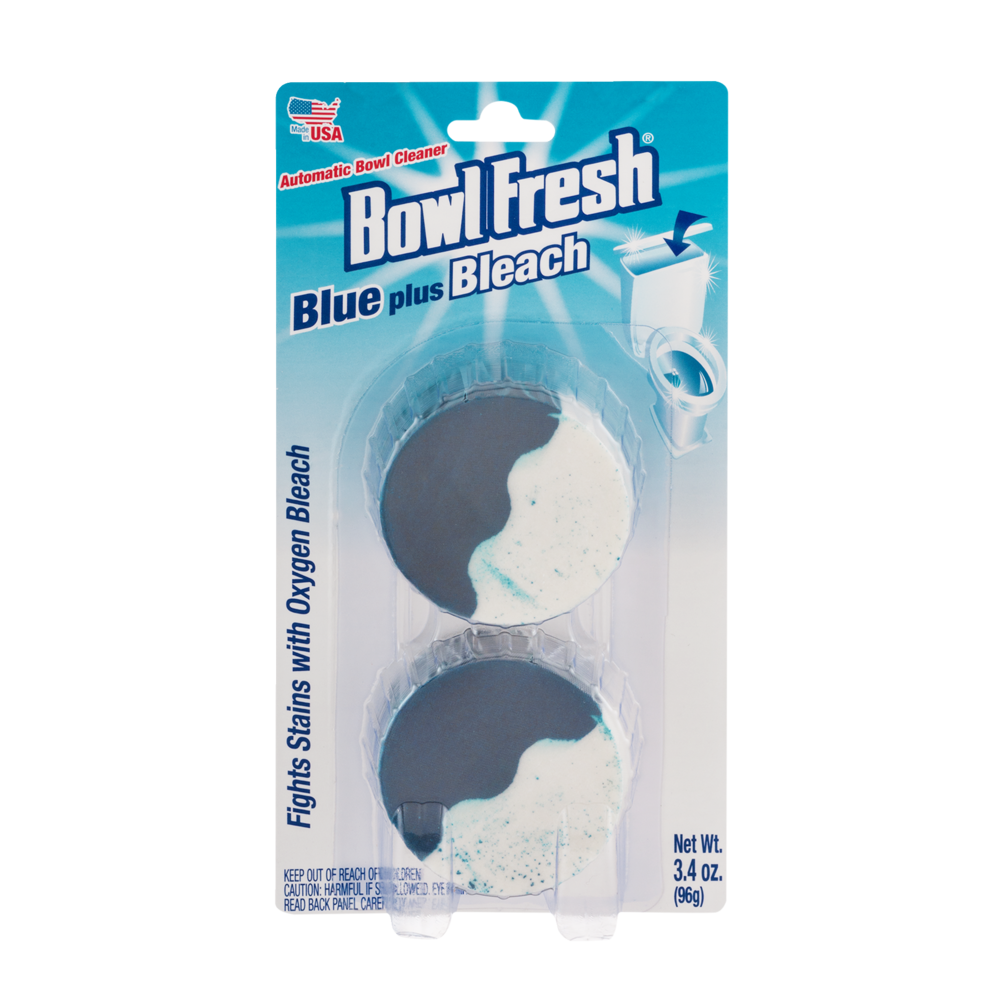 slide 1 of 1, Bowl Fresh Bowl Cleaner Automatic Blue Plus Bleach, 3.4 oz