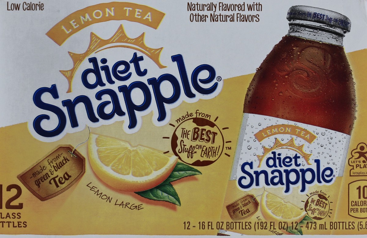 slide 6 of 6, Snapple Diet Lemon Tea, 12 ct; 16 fl oz