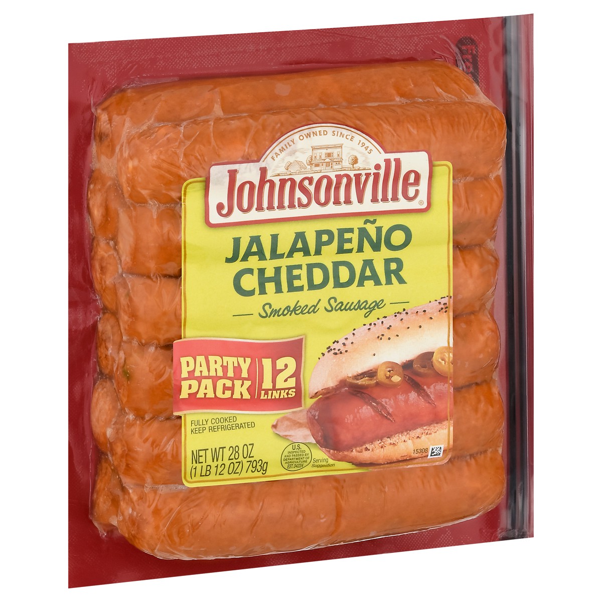 slide 4 of 9, Johnsonville Party Pack Jalapeno Cheddar Smoked Sausage 12 ea, 12 ct