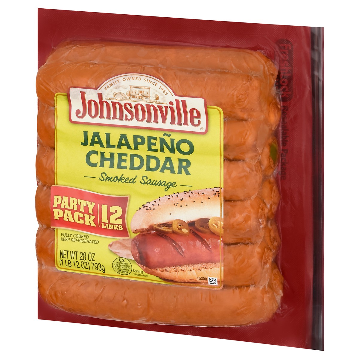 slide 2 of 9, Johnsonville Party Pack Jalapeno Cheddar Smoked Sausage 12 ea, 12 ct