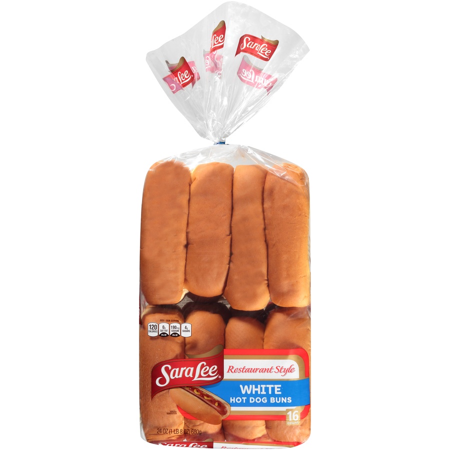 slide 1 of 1, Sara Lee Hot Dog Buns, 16 ct