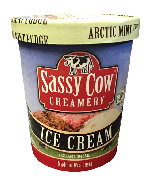 slide 1 of 1, Sassy Cow Creamery Ice Cream Arctic Mint Fudge, 1 qt