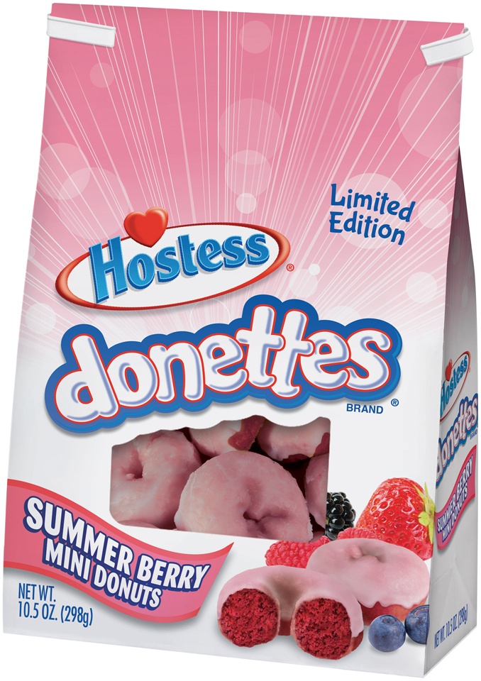 slide 1 of 1, Hostess Donettes Summer Berry Mini Donuts, 10.5 oz