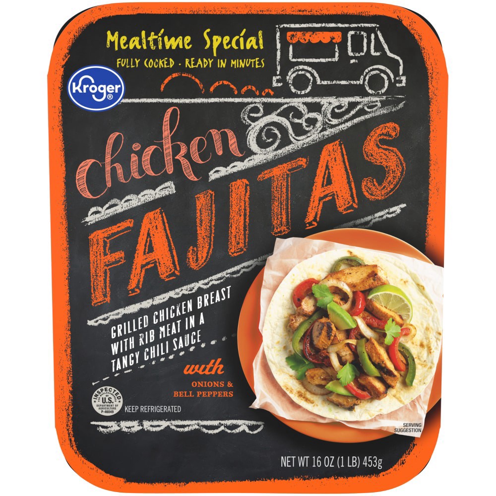 slide 2 of 3, Kroger Mealtime Special Chicken Fajitas, 16 oz