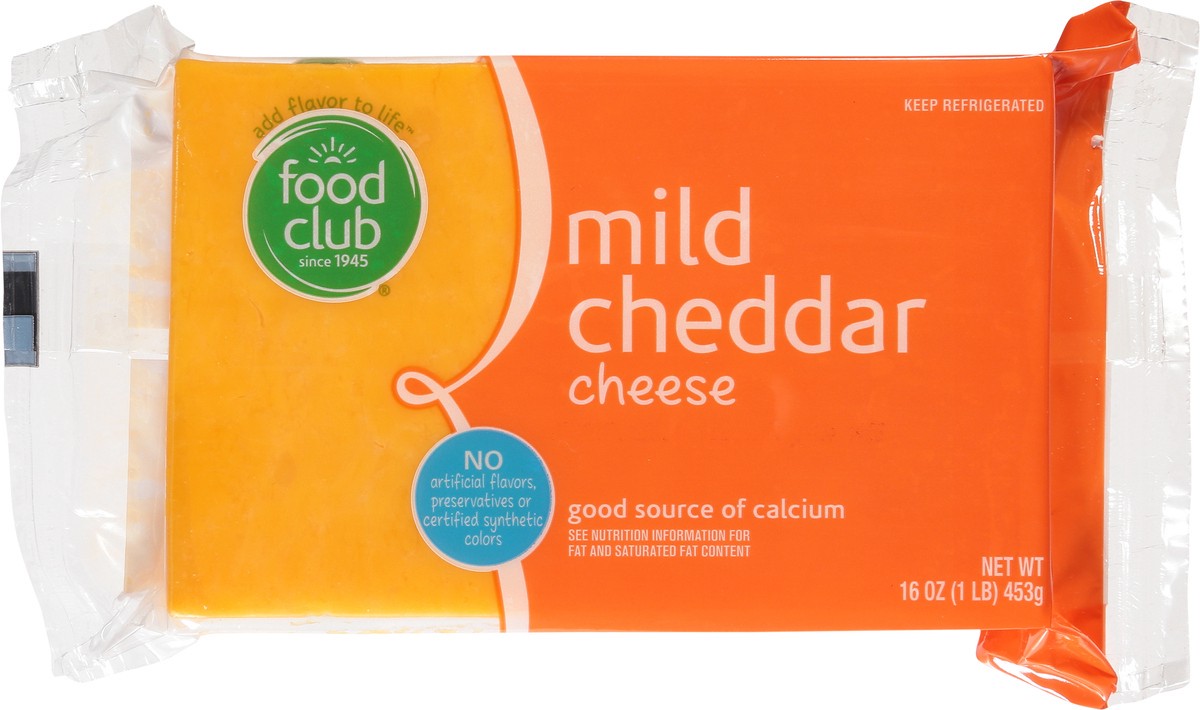 slide 6 of 9, Food Club Mild Cheddar Cheese 16 oz, 16 oz