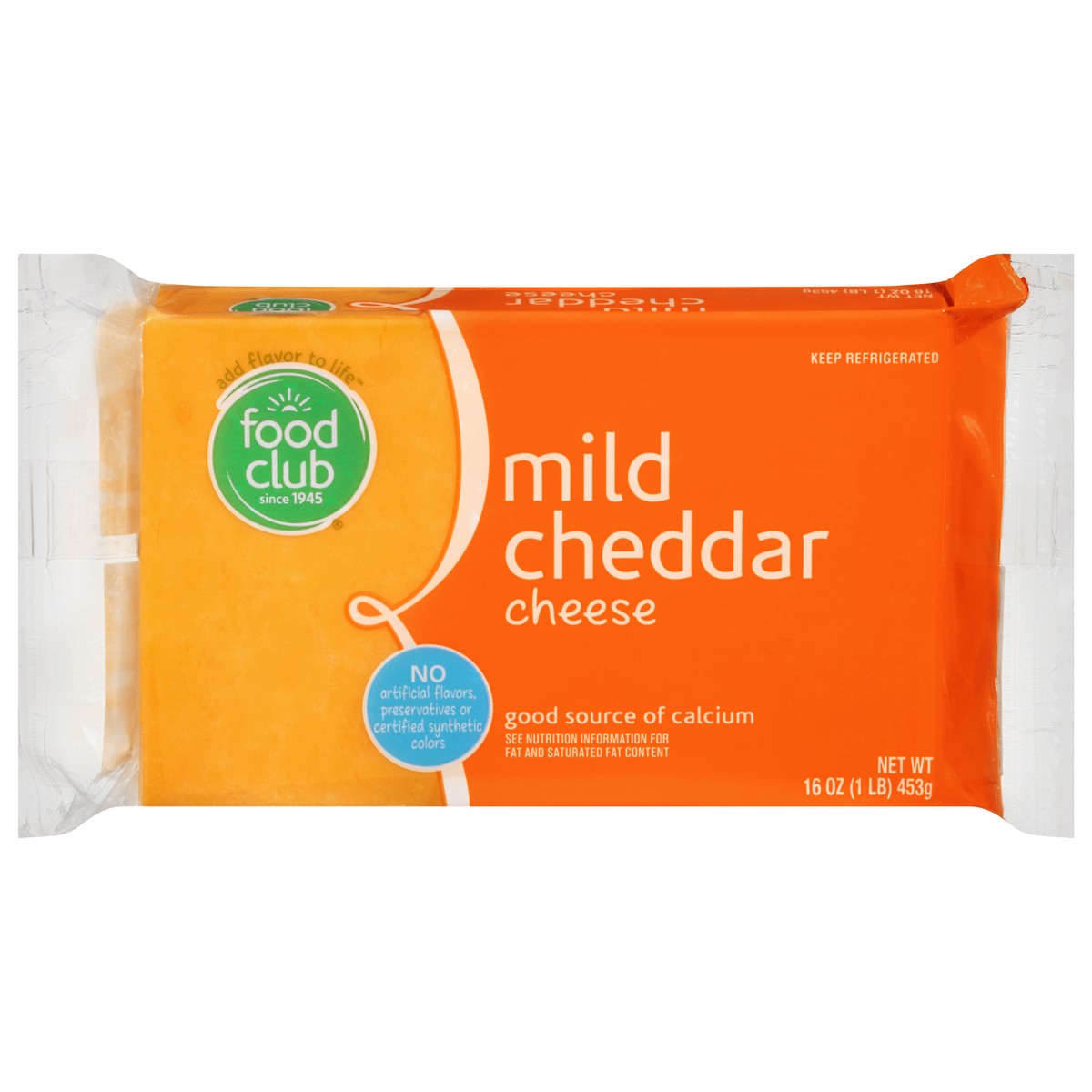 slide 1 of 9, Food Club Mild Cheddar Cheese 16 oz, 16 oz