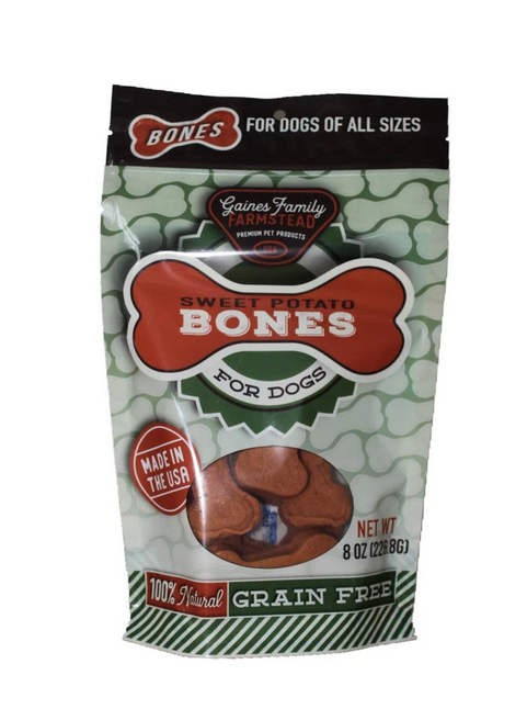 slide 1 of 1, Gaines Family Farmstead Gaines Sweet Potato Bones, 8 oz