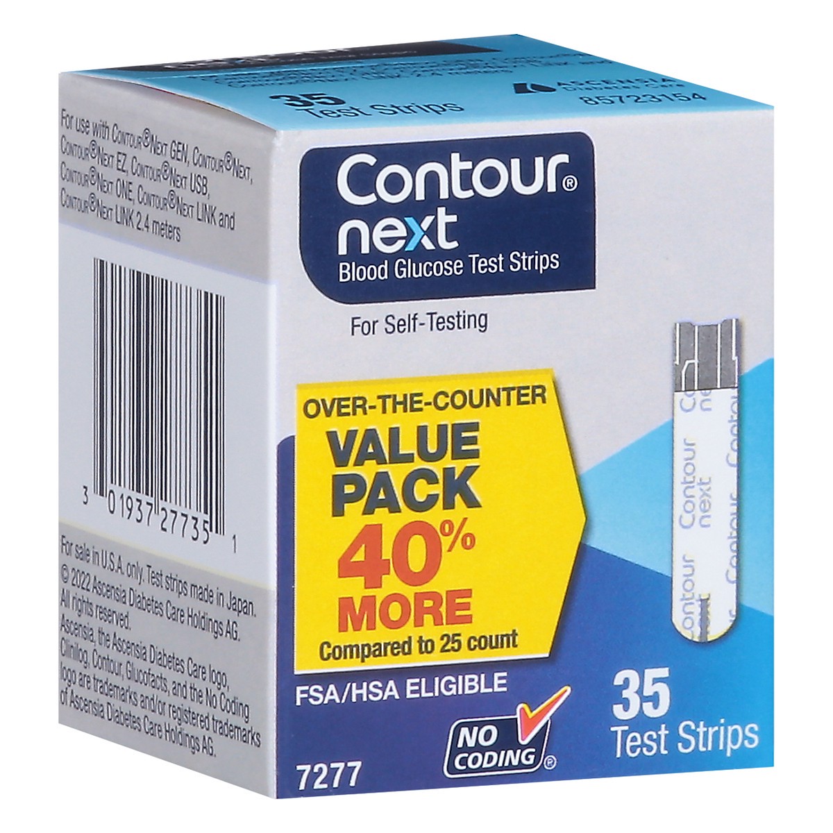 slide 3 of 9, Contour Next Blood Glucose Test Strips Value Pack 35 ea, 35 ct