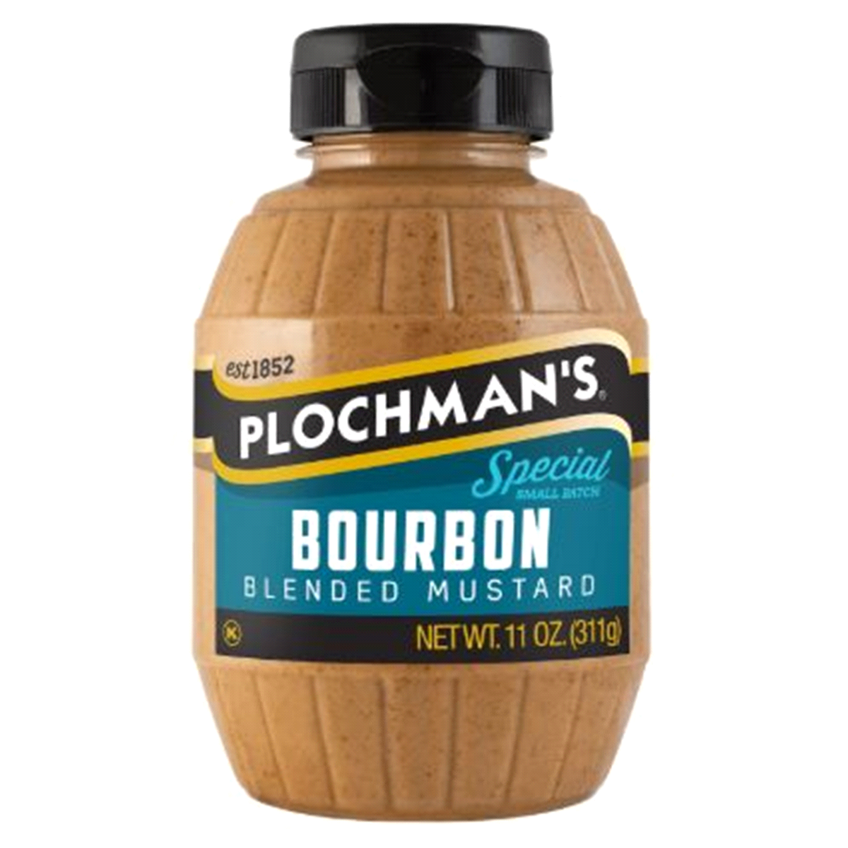 slide 1 of 1, Plochman's Plochmans Deli Premium Bourbon Mustard, 1 ct