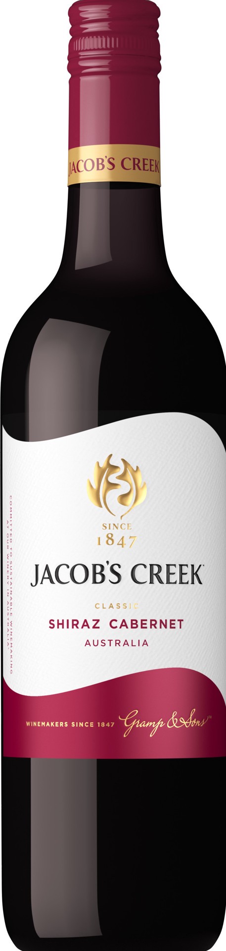 slide 1 of 1, Jacob's Creek Classic Shiraz Cabernet Red Wine 750mL, 13% ABV, 750 ml