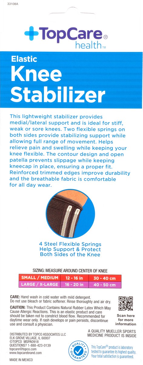 slide 8 of 9, TopCare Health Knee Stabilizer 1 ea, 1 ct