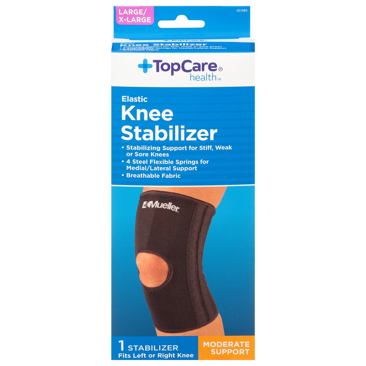 slide 1 of 9, TopCare Health Knee Stabilizer 1 ea, 1 ct