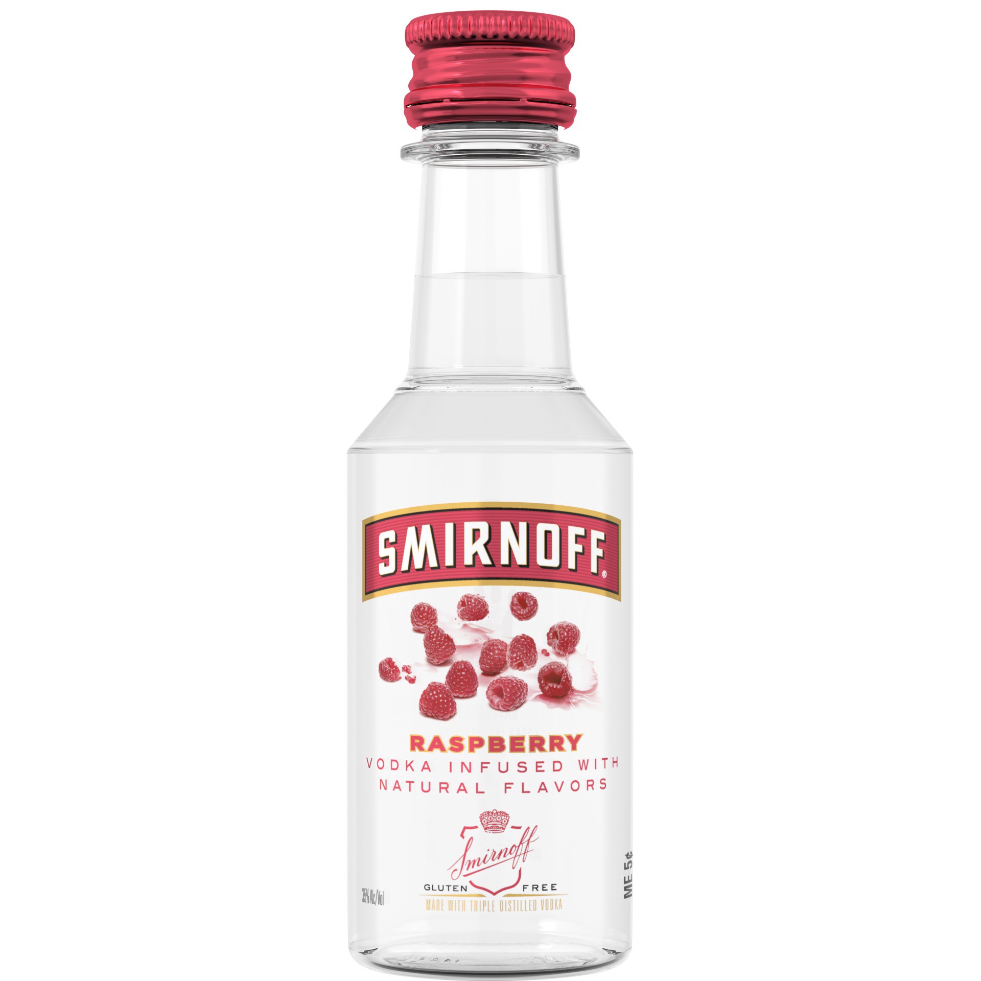 slide 1 of 2, Smirnoff Raspberry Vodka, 50 ml