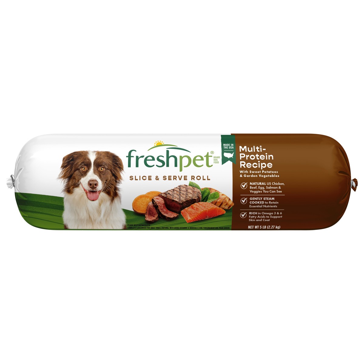 slide 1 of 4, Freshpet Healthy & Natural Dog Food, Fresh Multi Protein Roll, 5 lb