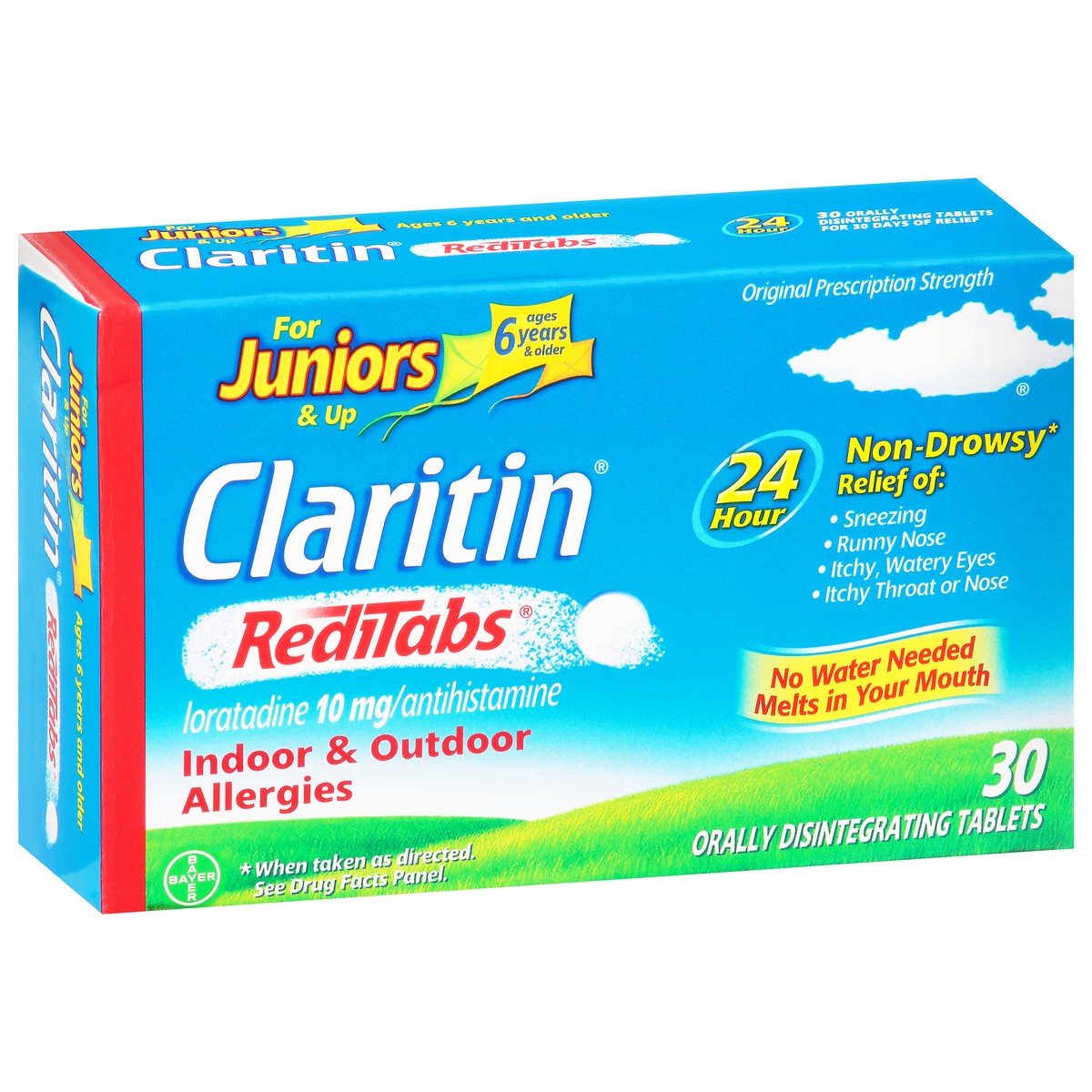 slide 3 of 13, Claritin RediTabs Tablets 10 mg Original Prescription Strength Loratadine 30 Tablets 30 ea, 30 ct