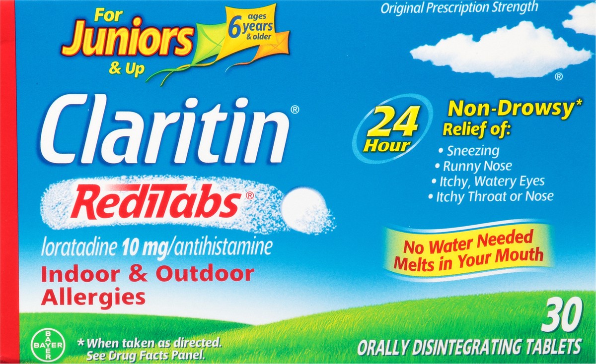 slide 4 of 13, Claritin RediTabs Tablets 10 mg Original Prescription Strength Loratadine 30 Tablets 30 ea, 30 ct
