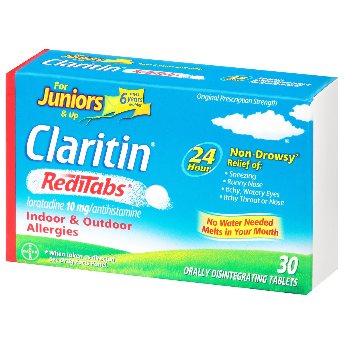 slide 10 of 13, Claritin RediTabs Tablets 10 mg Original Prescription Strength Loratadine 30 Tablets 30 ea, 30 ct