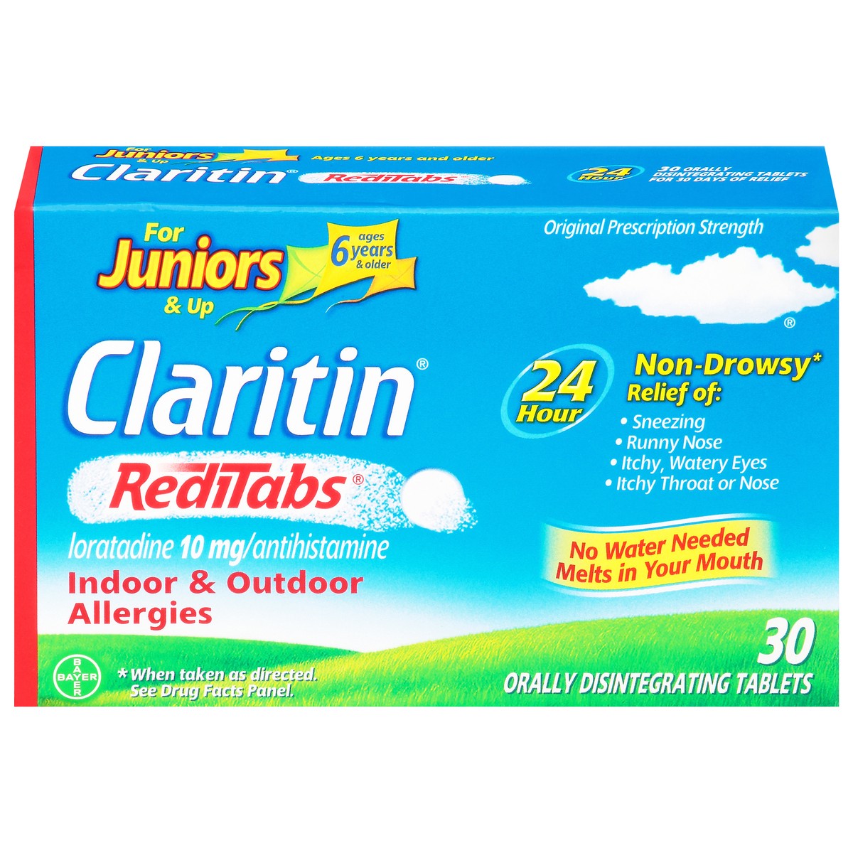 slide 1 of 13, Claritin RediTabs Tablets 10 mg Original Prescription Strength Loratadine 30 Tablets 30 ea, 30 ct