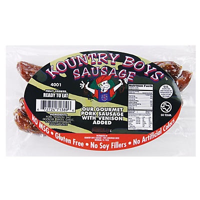 slide 1 of 1, Kountry Boys Sausage Dried Pork and Venison, 4.4 oz