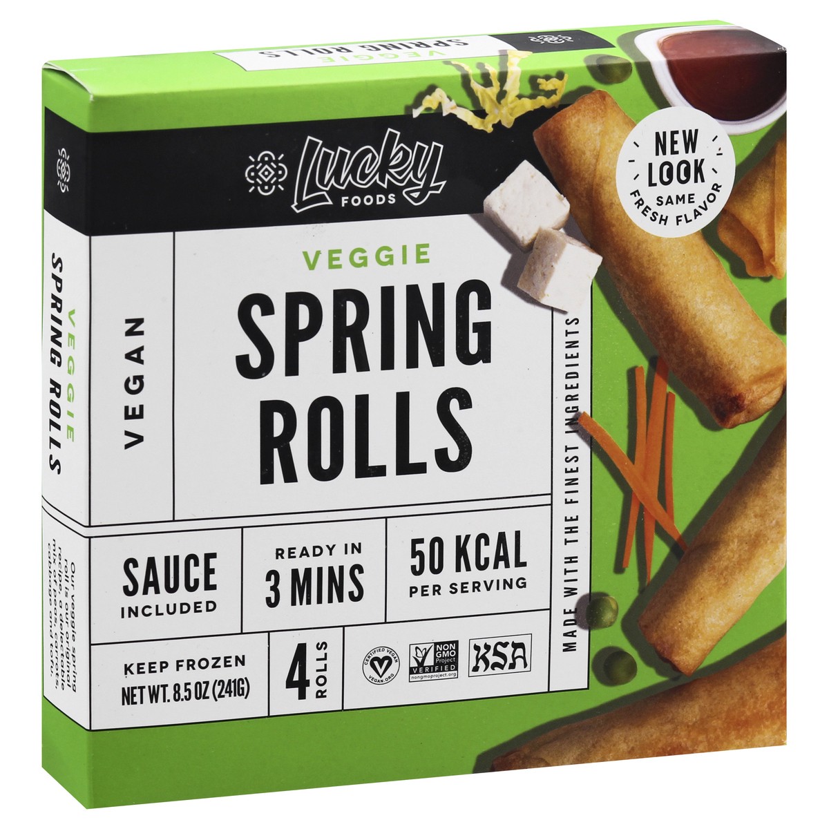 slide 10 of 12, Lucky Foods Veggie Spring Rolls 4 ea, 4 ct