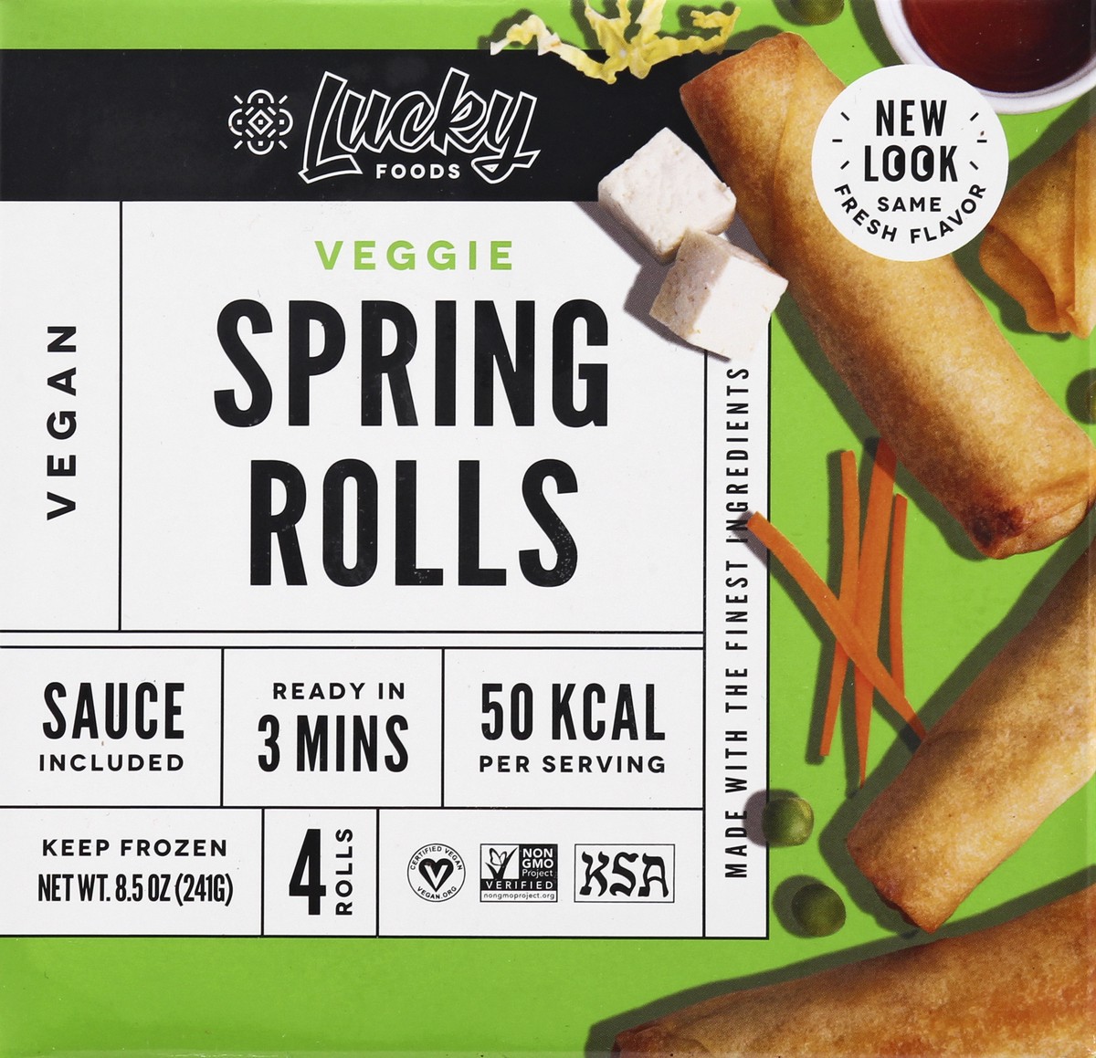 slide 12 of 12, Lucky Foods Veggie Spring Rolls 4 ea, 4 ct