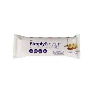 slide 1 of 1, SimplyProtein Whey Bar Banana Butterscotch 1.4 Oz, 12Ct, 16.8 oz