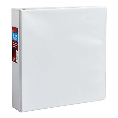 slide 1 of 1, GTC Economy Round Ring View Binder - White, 2 in