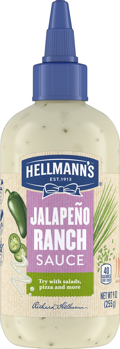 slide 2 of 3, Hellmann's Dressing and Dip Jalapeno Ranch, 9 OZ, 1 Ct , 9 oz