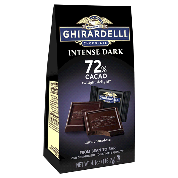 slide 1 of 1, GHIRARDELLI Intense Dark Chocolate Squares, 72% Cacao, 4.1 oz