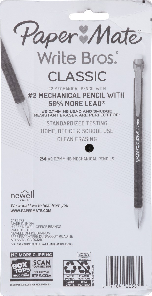 slide 10 of 13, Paper Mate Write Bros HB Lead Mechanical Pencils 24 ea, 24 ct