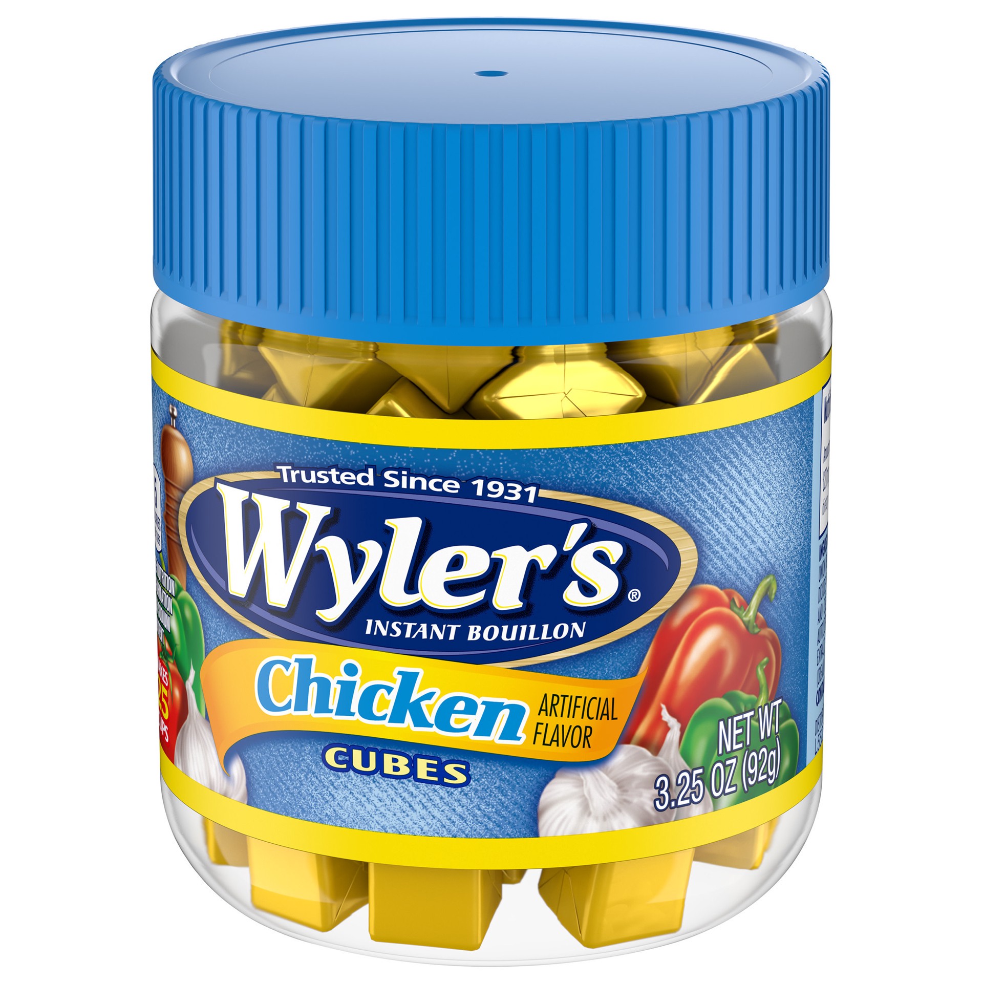 slide 2 of 5, Wyler's Instant Bouillon Chicken Flavored Cubes, 3.25 oz Jar, 3.25 oz