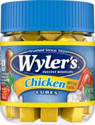 Wyler's Instant Bouillon Chicken Flavored Cubes, 3.25 oz Jar