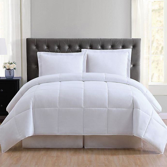 slide 1 of 4, Truly Soft Everyday Reversible Queen Comforter Set - White, 3 ct