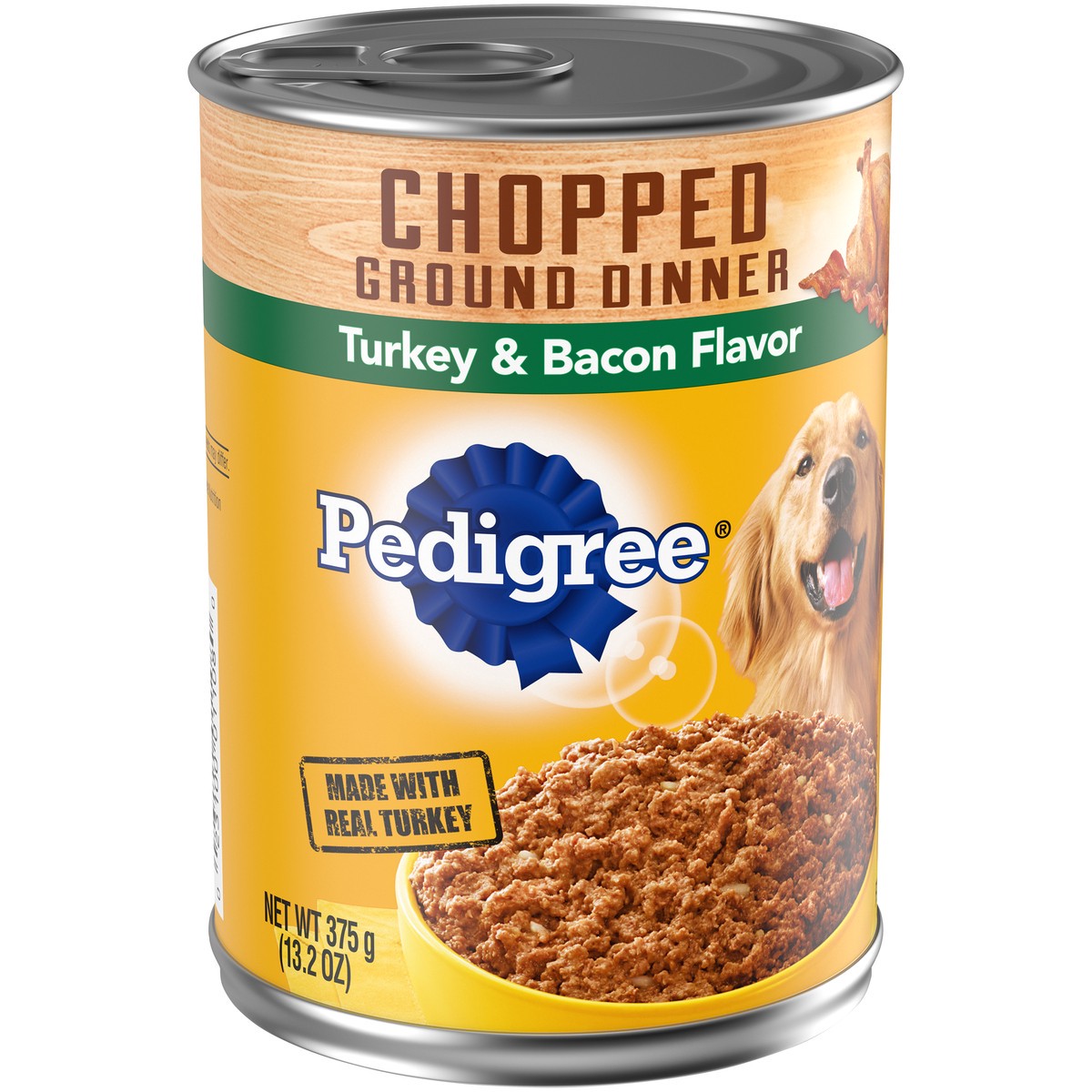 slide 7 of 12, Pedigree Chopped Ground Dinner Turkey & Bacon Flavor Food for Dogs 13.2 oz, 13.2 oz