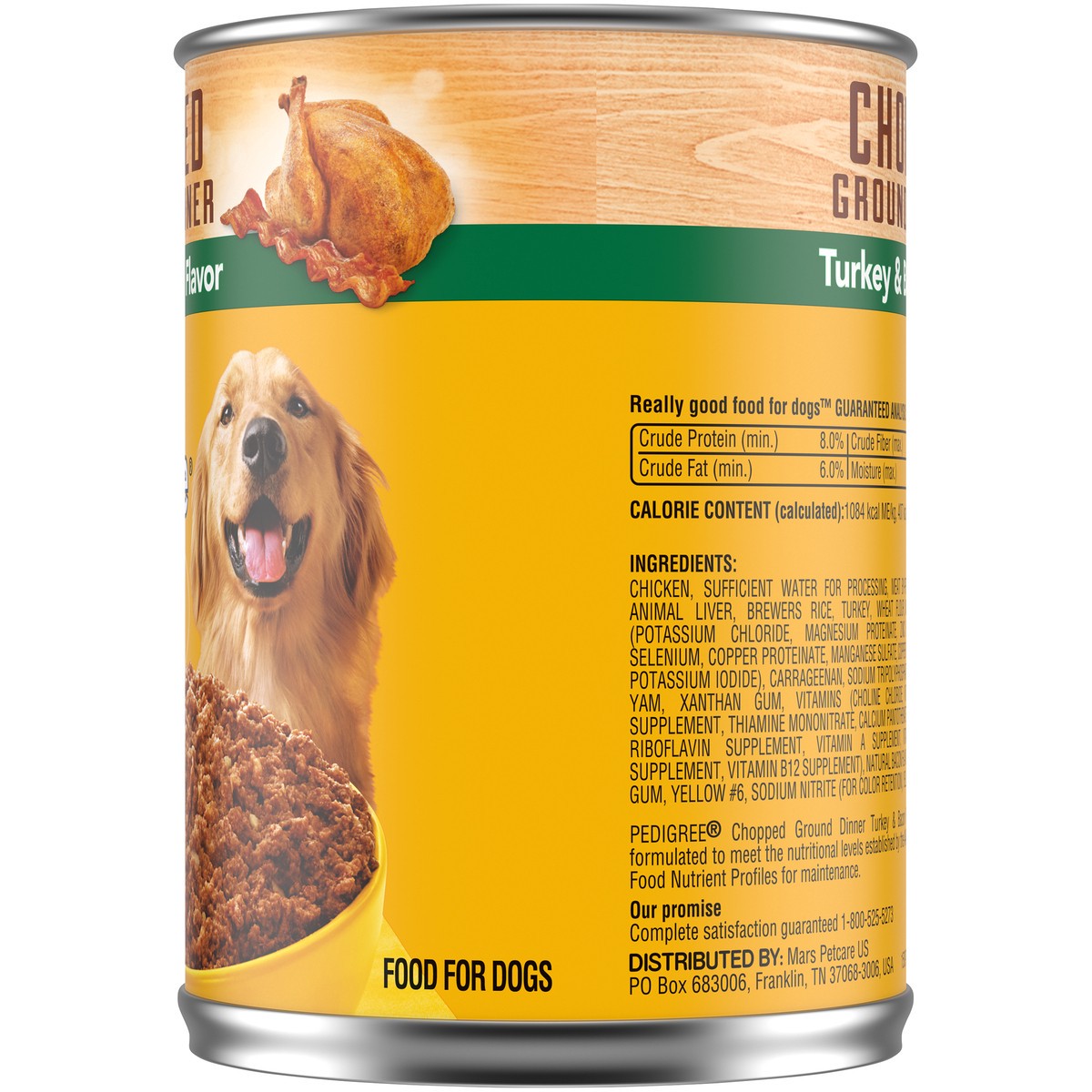 slide 3 of 12, Pedigree Chopped Ground Dinner Turkey & Bacon Flavor Food for Dogs 13.2 oz, 13.2 oz