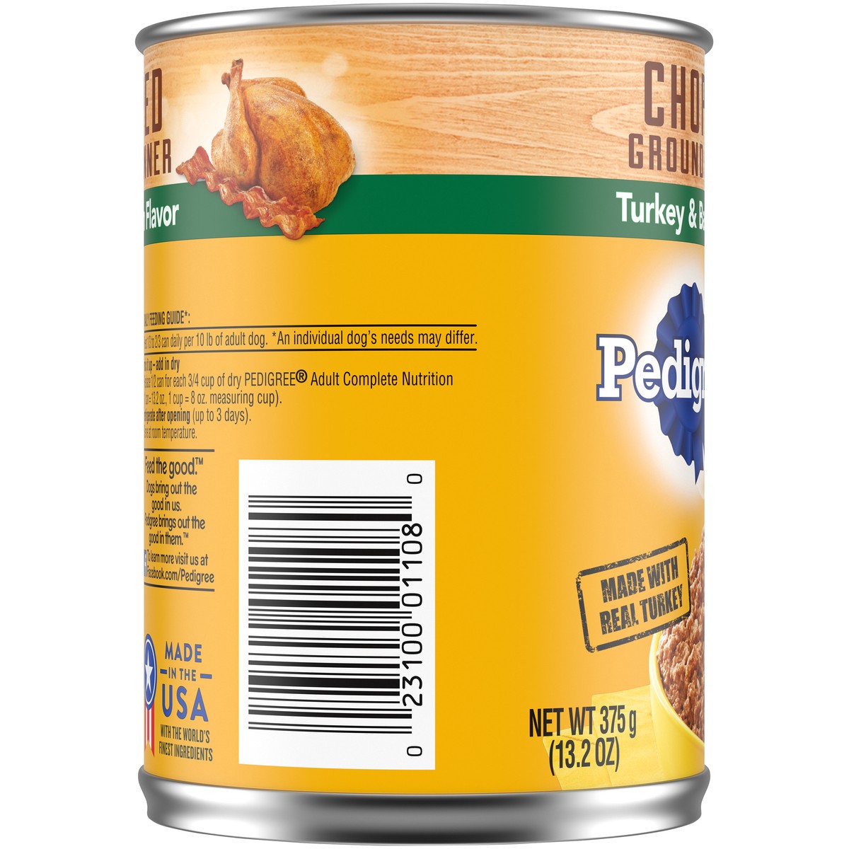 slide 12 of 12, Pedigree Chopped Ground Dinner Turkey & Bacon Flavor Food for Dogs 13.2 oz, 13.2 oz