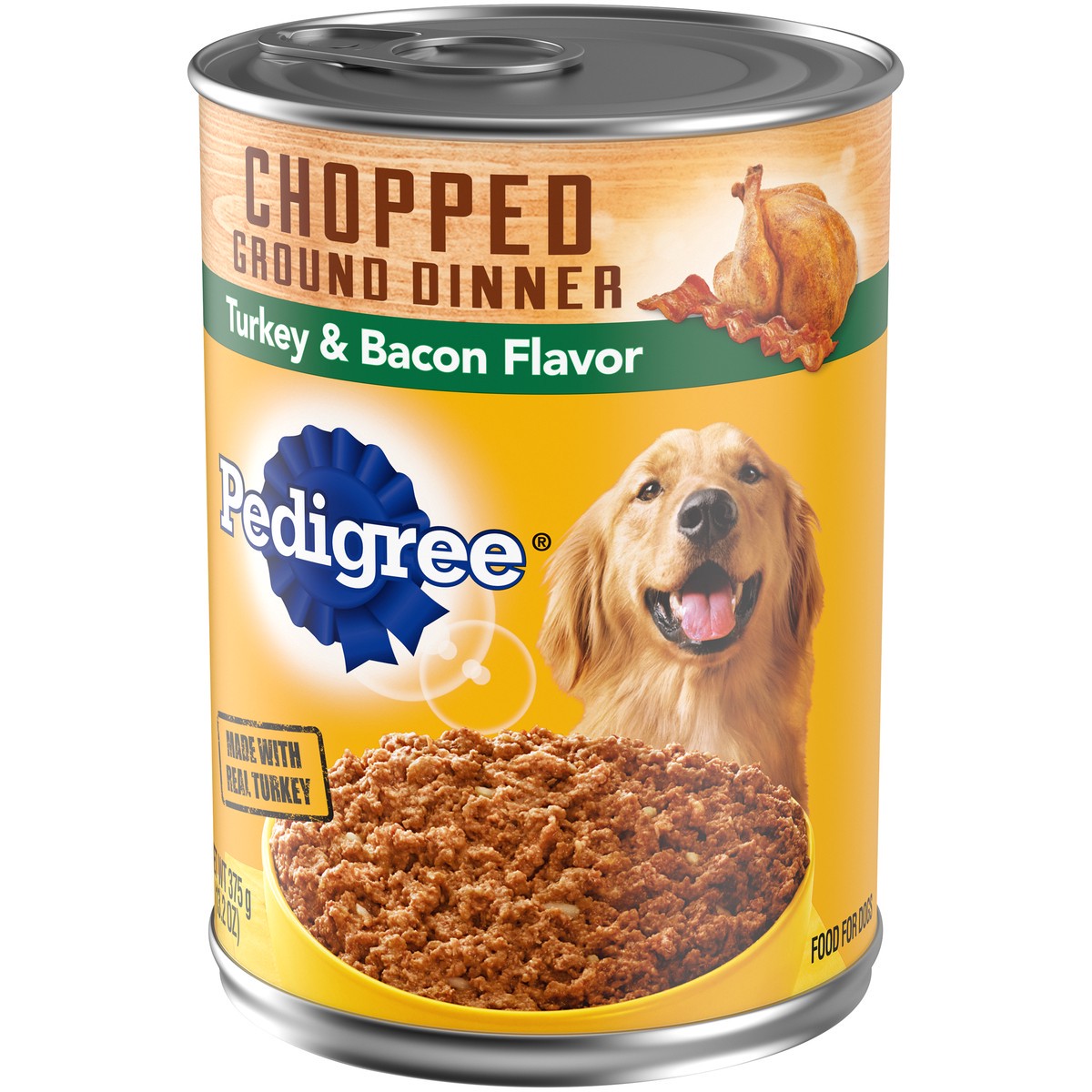 slide 8 of 12, Pedigree Chopped Ground Dinner Turkey & Bacon Flavor Food for Dogs 13.2 oz, 13.2 oz