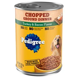 Pedigree Chopped Ground Dinner Turkey & Bacon Flavor Food for Dogs 13.2 oz