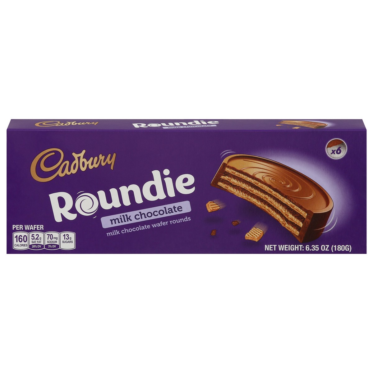 slide 1 of 13, Cadbury Roundie Milk Chocolate 6 ea, 6 ct