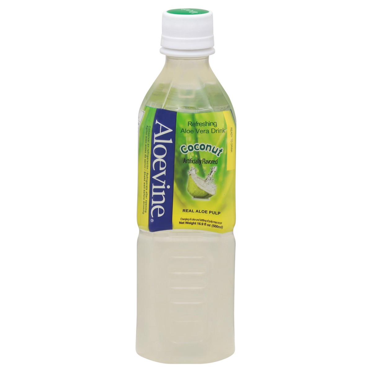 slide 1 of 10, Aloevine Aloe Vera Coconut Drink, 16.9 oz