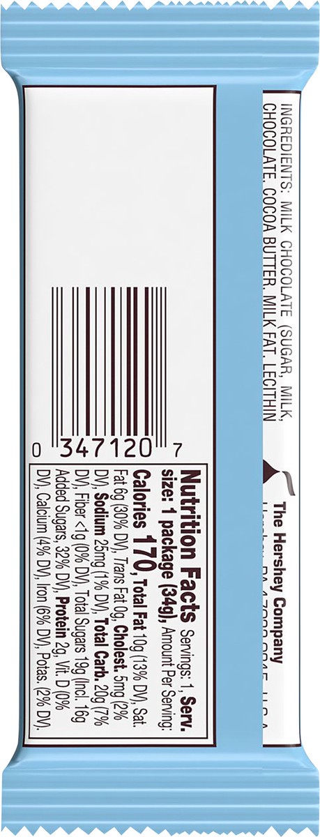 slide 2 of 7, Hershey's Milk Chocolate Bunny Candy, 1.2 oz, Bar, 1.2 oz